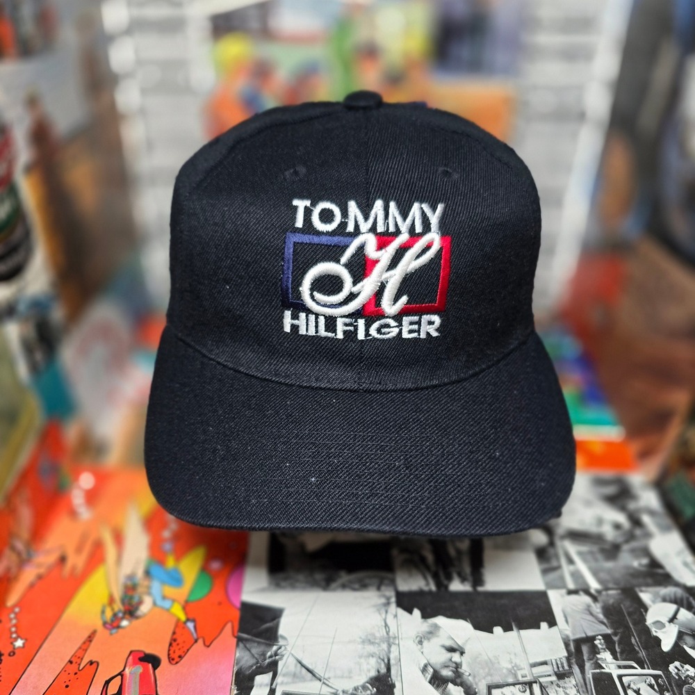 Tommy Hilfiger One-Tone 90s Wool Y2K Embroidered Vintage Strapback Casual Hat